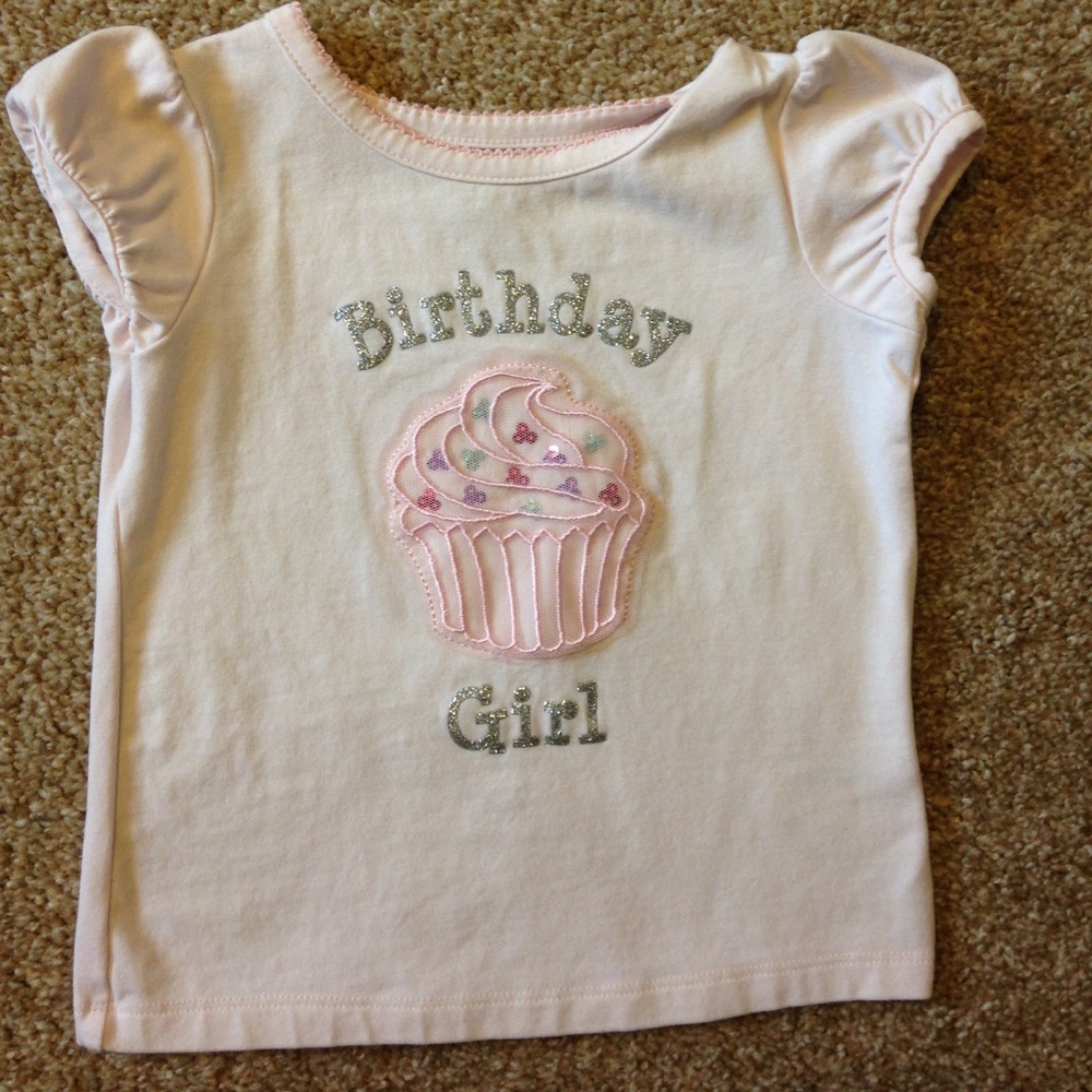 12-18 Months Birthday Girl Cupcake Tee